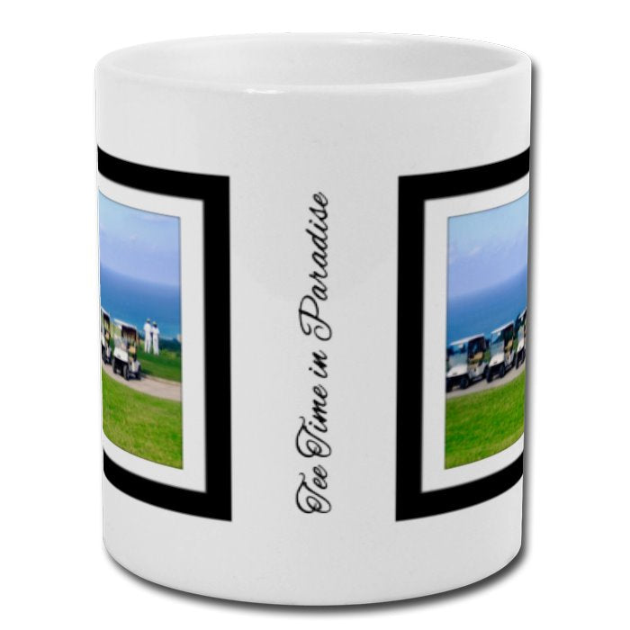 Row of Golf Carts – Jamaica Beach Scene Ceramic Mug 11oz & 15oz