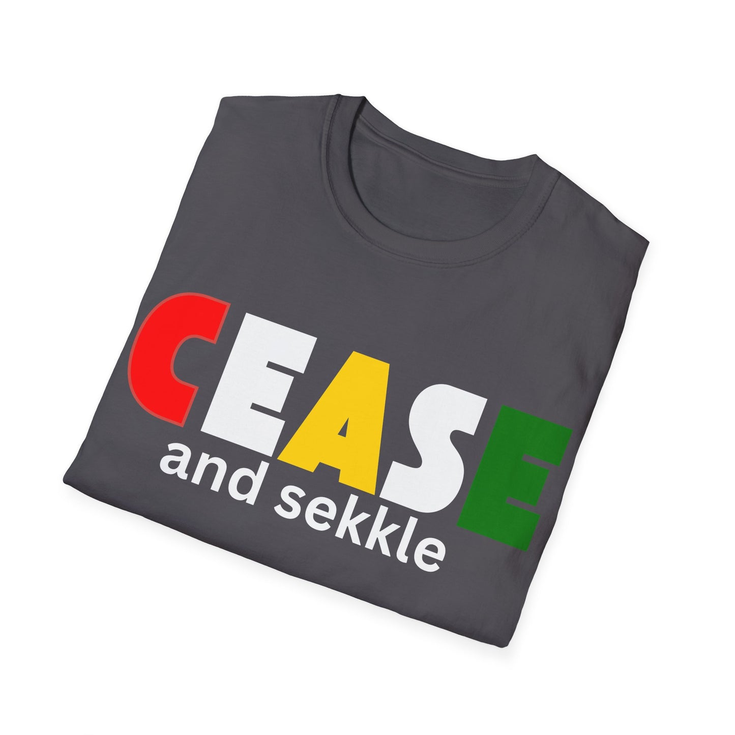 Cease and Sekkle - Jamaican Patois Unisex Softstyle T-Shirt