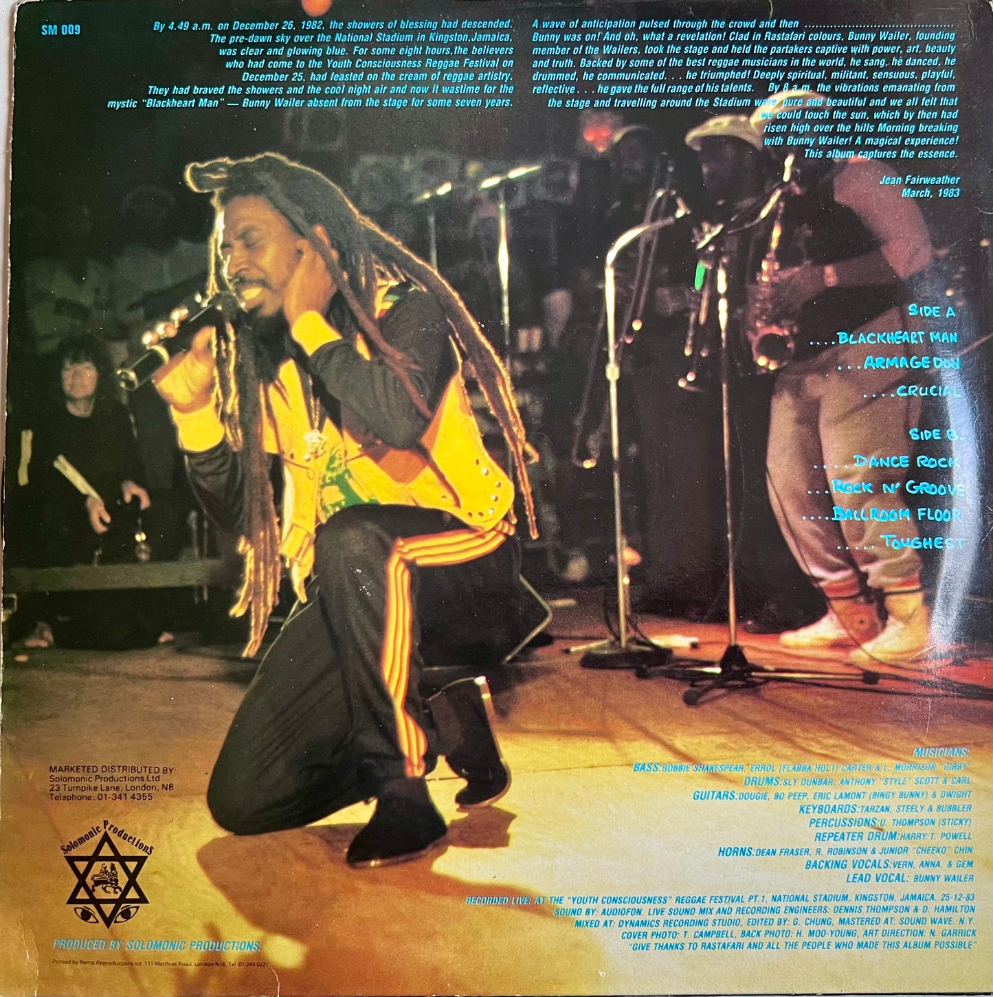 Bunny Wailer – Live! (Solomonic LP 009, 1983), Live Roots Reggae & Dancehall Classic