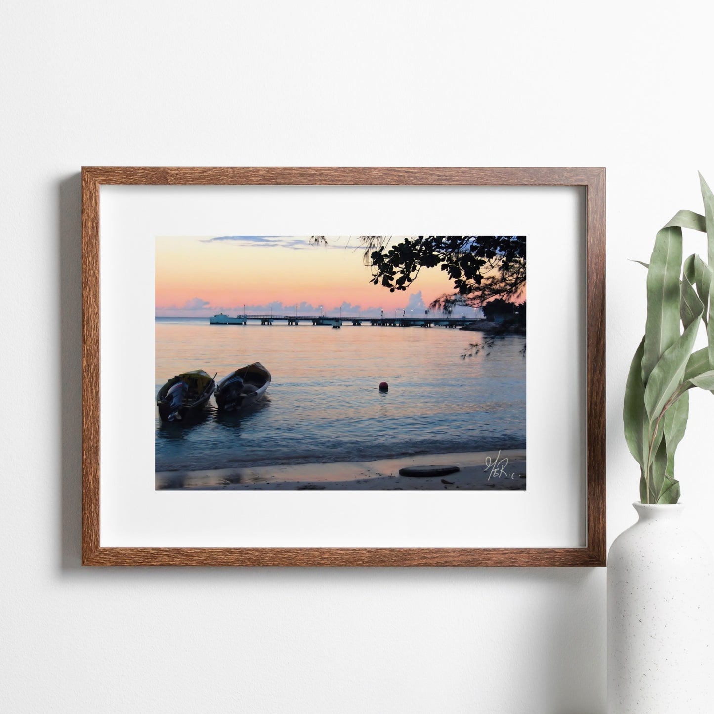 Sunset on Fishing Beach in Jamaica