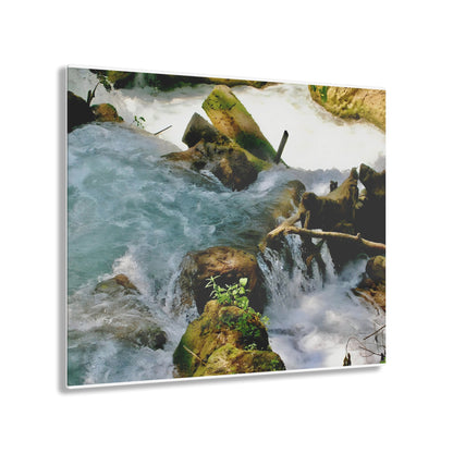 Acrylic Prints - Crystal Waters – Jamaican River Rushing Over Rocks"