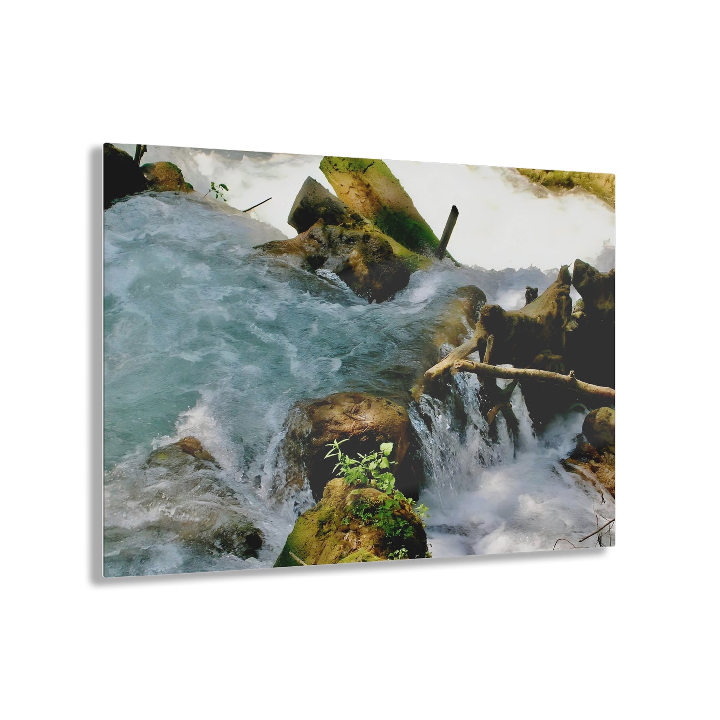 Acrylic Prints - Crystal Waters – Jamaican River Rushing Over Rocks"