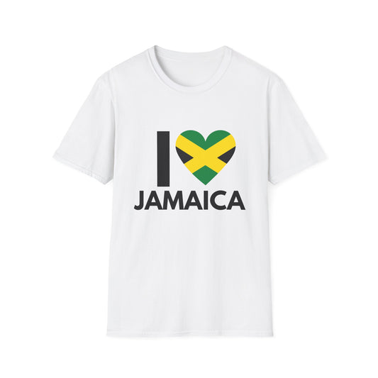 I Love Jamaica Unisex Softstyle T-Shirt - S, M, L, XL, 2XL, and 3XL