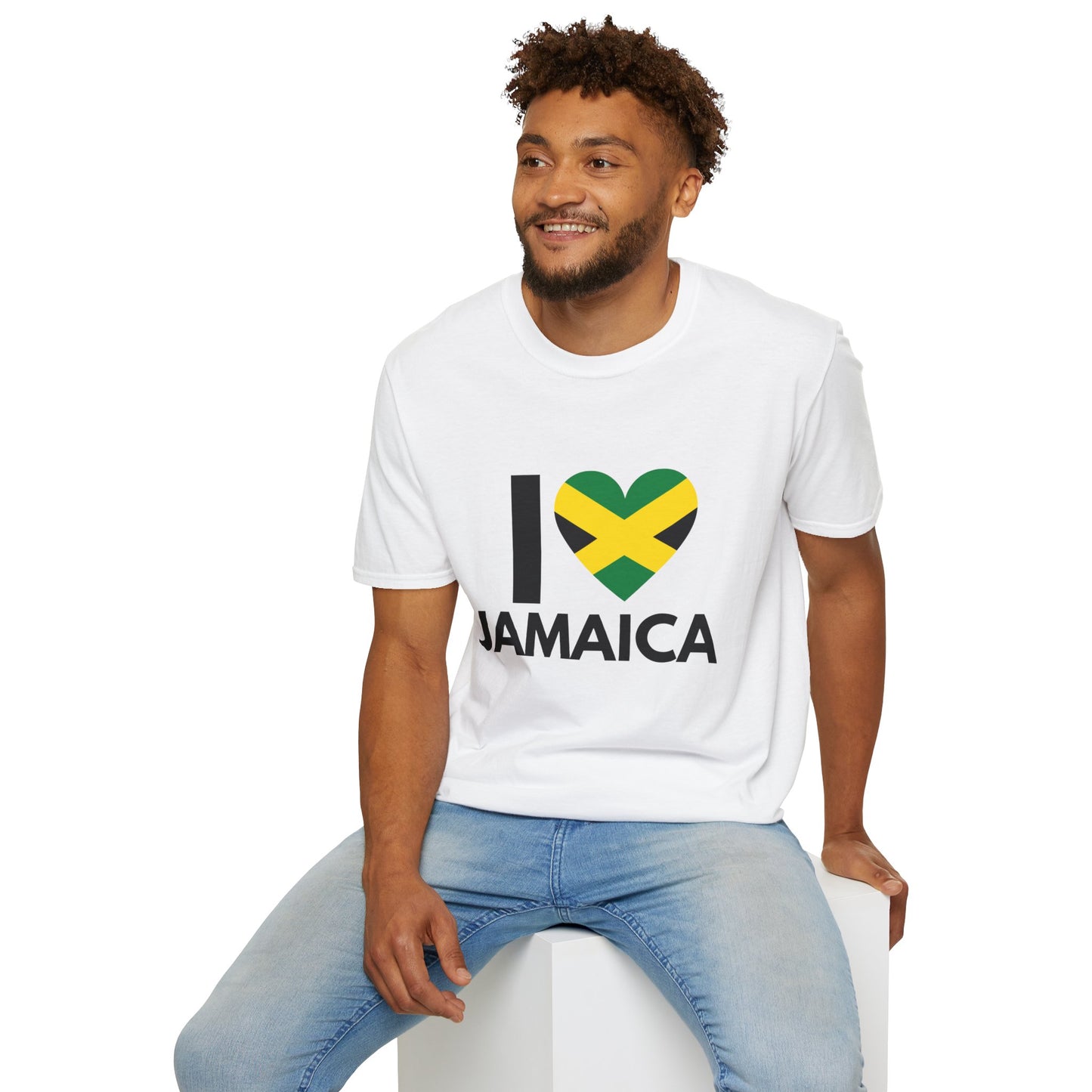 I Love Jamaica Unisex Softstyle T-Shirt - S, M, L, XL, 2XL, and 3XL