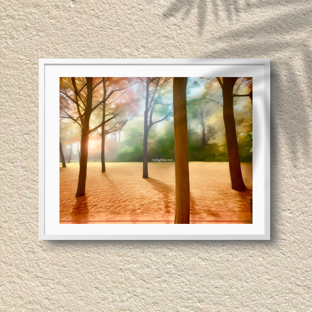 Autumn’s Whisper in the Mist - Digital Wal Art