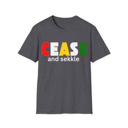 Cease and Sekkle - Jamaican Patois Unisex Softstyle T-Shirt