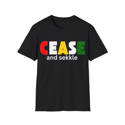 Cease and Sekkle - Jamaican Patois Unisex Softstyle T-Shirt