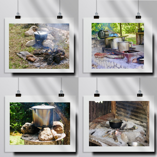 Traditional Outdoor Cooking Scenes Jamaica