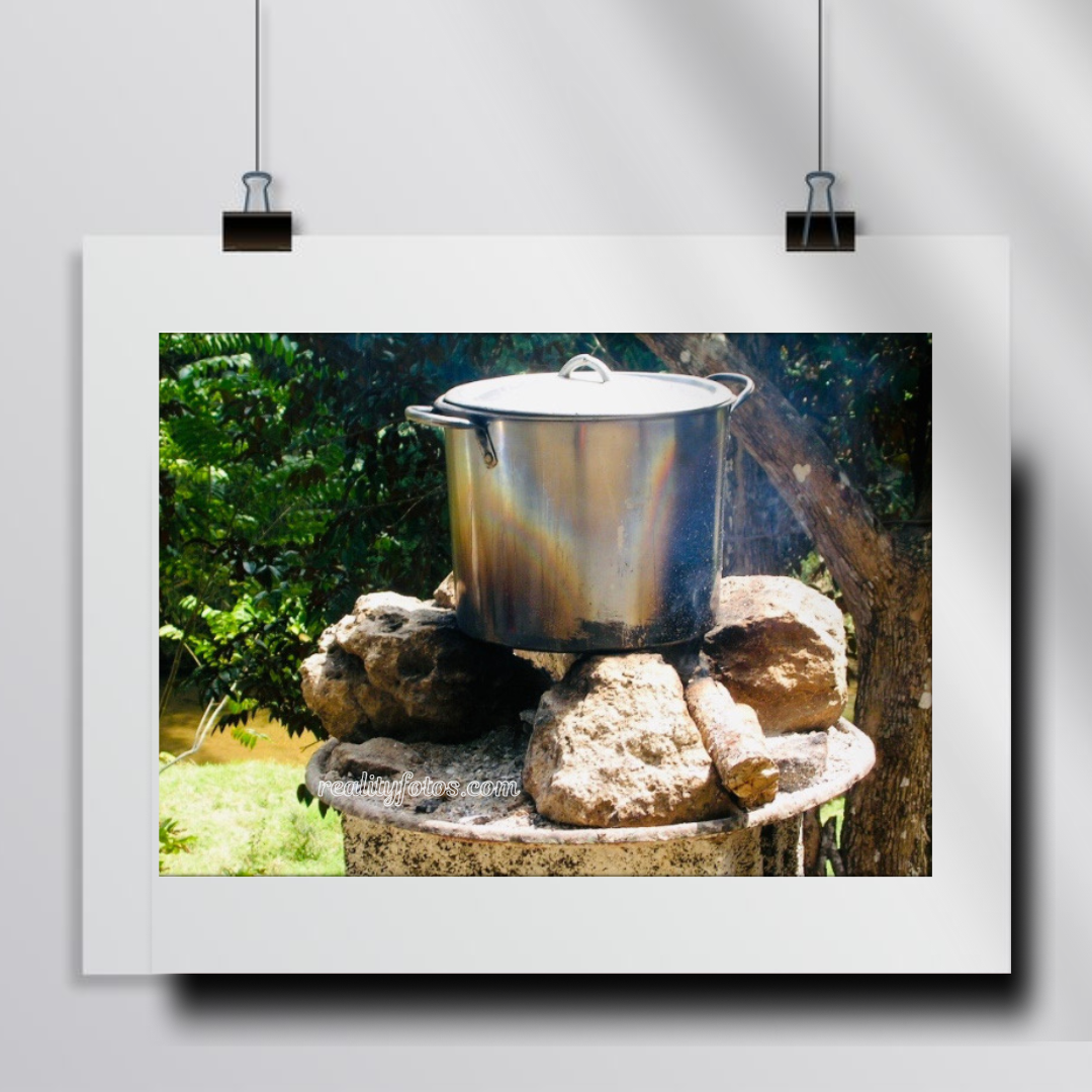 Traditional Outdoor Cooking Scenes Jamaica