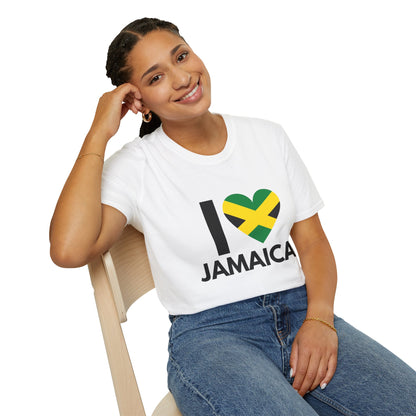 I Love Jamaica Unisex Softstyle T-Shirt - S, M, L, XL, 2XL, and 3XL