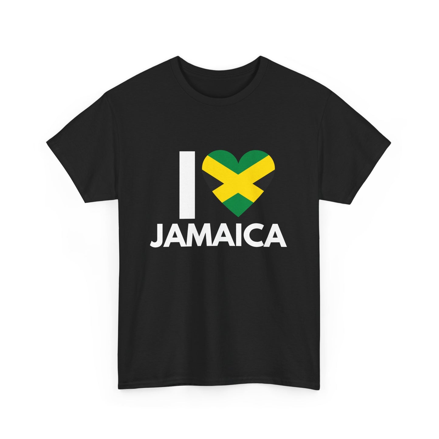 I Love Jamaica T-Shirt – Jamaican Flag Heart Design, Unisex Tee”