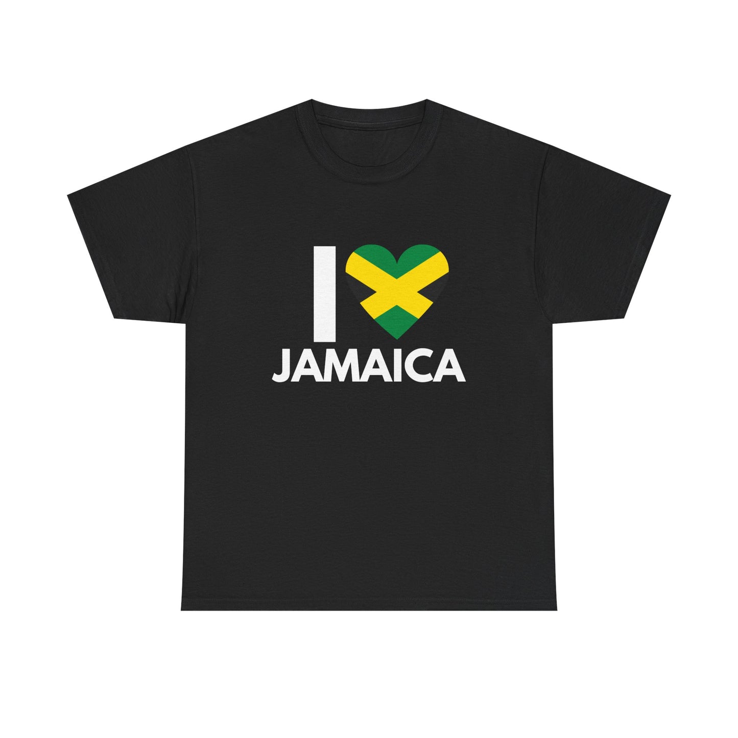 I Love Jamaica T-Shirt – Jamaican Flag Heart Design, Unisex Tee”