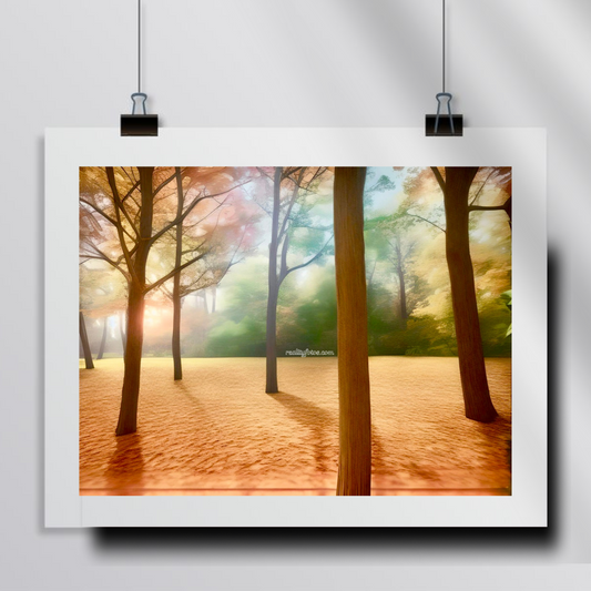 Autumn’s Whisper in the Mist - Digital Wal Art