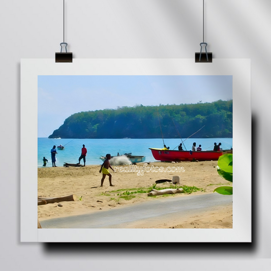 Bustling Fishing Beach – A Day’s Work Begins