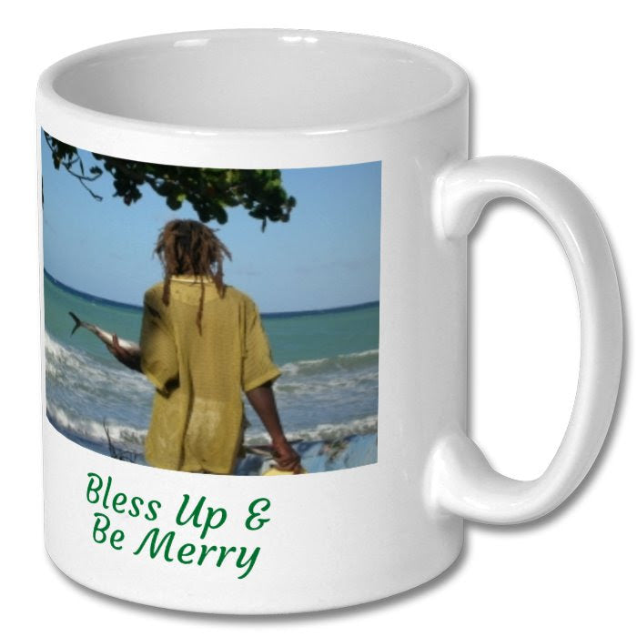 Rasta Vibes Mug – Grateful Every Season / Bless Up and Be Merry”