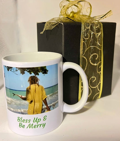 Rasta Vibes Mug – Grateful Every Season / Bless Up and Be Merry”