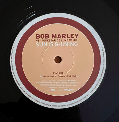 Bob Marley vs. Funkstar De Luxe - Sun is shining ( 1999 Remix, 12" Vinyl, VG, Original Virgin Chart Sticker)