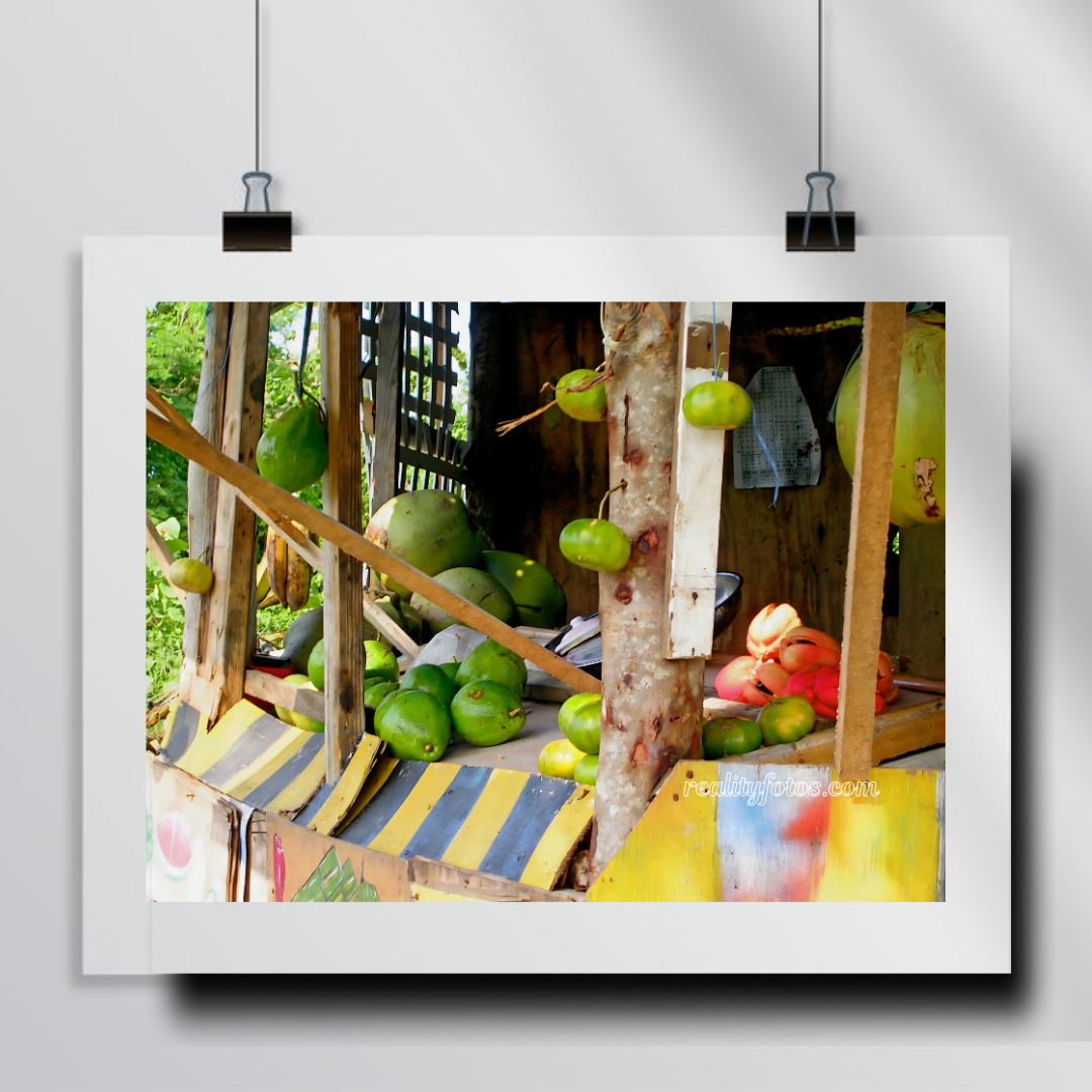 Jamaican Roadside Fruit & Vegetable Stall