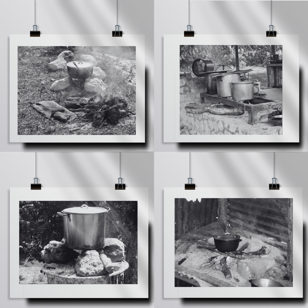 Traditional Outdoor Cooking Scenes Jamaica